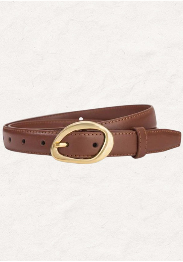 WOMEN'S BROWN  BELT WITH PIN BUCKLE 